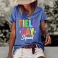 Field Day 2022 Field Squad Kids Boys Girls Students Women's Short Sleeve Loose T-shirt Blue