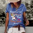 Friends Dont Let Friends Fight Kidney Cancer Alone Unicorn Orange Ribbon Kidney Cancer Kidney Cancer Awareness Women's Short Sleeve Loose T-shirt Blue