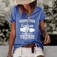 Funny Godmother And Godson Best Friends Godmother And Godson Women's Short Sleeve Loose T-shirt Blue