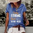 Funny Lucky Fishing Pole Graphic For Women And Men Fishermen Women's Short Sleeve Loose T-shirt Blue