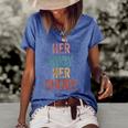 Her Body Her Choice Womens Rights Pro Choice Feminist Women's Short Sleeve Loose T-shirt Blue