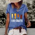 I Do Crafts Home Brewing Craft Beer Brewer Homebrewing Women's Short Sleeve Loose T-shirt Blue