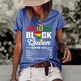 Junenth Womens Black Queen Nutritional Facts 4Th Of July Women's Short Sleeve Loose T-shirt Blue