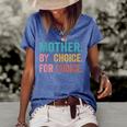 Mother By Choice For Choice Pro Choice Feminist Rights Women's Short Sleeve Loose T-shirt Blue
