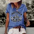 Motorcycle I Ride Like A Girl Try To 495 Shirt Women's Short Sleeve Loose T-shirt Blue