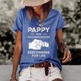 Pappy And Granddaughter Best Friends For Life Matching Women's Short Sleeve Loose T-shirt Blue