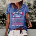 Perry Name Gift And God Said Let There Be Perry Women's Short Sleeve Loose T-shirt Blue