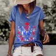 Safety First Drink With A Nurse Patriotic Nurse 4Th Of July Women's Short Sleeve Loose T-shirt Blue