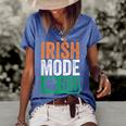St Patricks Day Beer Drinking Ireland - Irish Mode On Women's Short Sleeve Loose T-shirt Blue