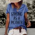 Strong As A Mother Women's Short Sleeve Loose T-shirt Blue