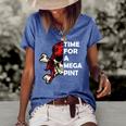 Time For A Mega Pint Funny Sarcastic Saying Women's Short Sleeve Loose T-shirt Blue