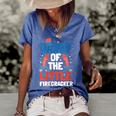 Womens 4Th Of July Firecracker Dad Pyrotechnician Fathers Day Women's Short Sleeve Loose T-shirt Blue