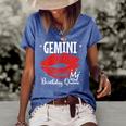 Womens Gemini Birthday Queen Women's Short Sleeve Loose T-shirt Blue