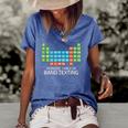 Womens Marching Band Periodic Table Of Band Texting Elements Funny Women's Short Sleeve Loose T-shirt Blue