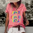 Aunt Of The Birthday Girl Matching Family Tie Dye Women's Short Sleeve Loose T-shirt Watermelon