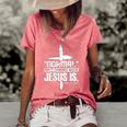 Christian Cross Faith Quote Normal Isnt Coming Back Women's Short Sleeve Loose T-shirt Watermelon