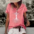 Christian Cross Roots Faith Women's Short Sleeve Loose T-shirt Watermelon