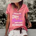 Cochlear Implant Support Proud Mom Hearing Loss Awareness Women's Short Sleeve Loose T-shirt Watermelon