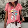 Dabbing Astronaut 9Th Birthday Boy Girl 9 Years 2013 Women's Short Sleeve Loose T-shirt Watermelon