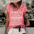 Foxy Grandma Gift Foxy Is My Name Spoiling Is My Game Women's Short Sleeve Loose T-shirt Watermelon