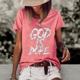 God Is Dope Religious Spiritual Faith Women's Short Sleeve Loose T-shirt Watermelon