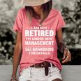 I Am Not Retired Im Under New Management See Grandkids Women's Short Sleeve Loose T-shirt Watermelon