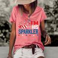 Im His Sparkler 4Th July Matching Couples For Her Women's Short Sleeve Loose T-shirt Watermelon