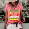 Juneteenth Is My Independence Day Black Women Freedom 1865 Women's Short Sleeve Loose T-shirt Watermelon