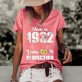 Made 1962 Floral 60 Years Old Family 60Th Birthday 60 Years Women's Short Sleeve Loose T-shirt Watermelon
