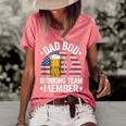Mens Dad Bod Drinking Team Member American Flag 4Th Of July Beer Women's Short Sleeve Loose T-shirt Watermelon