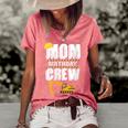 Mom Birthday Crew Construction Worker Hosting Party Women's Short Sleeve Loose T-shirt Watermelon