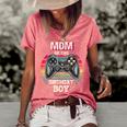 Mom Of The Birthday Boy Matching Video Game Birthday Party Women's Short Sleeve Loose T-shirt Watermelon