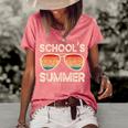 Retro Last Day Of School Schools Out For Summer Teacher Women's Short Sleeve Loose T-shirt Watermelon