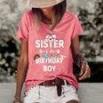 Sister Of The Birthday Boy Dog Lover Party Puppy Theme Women's Short Sleeve Loose T-shirt Watermelon
