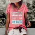 Straight Outta The Water Cool Christian Baptism 2022 Vintage Women's Short Sleeve Loose T-shirt Watermelon
