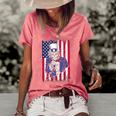 Uncle Sam Skeleton 4Th Of July For Boys And Girls Women's Short Sleeve Loose T-shirt Watermelon