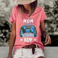 Womens Mom Of The Birthday Boy Matching Family Video Gamer Party Women's Short Sleeve Loose T-shirt Watermelon