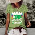 Birthday Crew Mom Of The Birthday Boy Garbage Truck Women's Short Sleeve Loose T-shirt Green