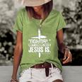 Christian Cross Faith Quote Normal Isnt Coming Back Women's Short Sleeve Loose T-shirt Green
