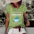 Forget Mama Bear Funny Im A Mama Shark Novelty Gift Women's Short Sleeve Loose T-shirt Green