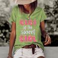 Gigi Of The Sweet Girl Donut Birthday Party Outfit Family Women's Short Sleeve Loose T-shirt Green