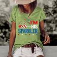 Im His Sparkler 4Th July Matching Couples For Her Women's Short Sleeve Loose T-shirt Green