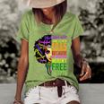 Junenth Women Junenth African American Women's Short Sleeve Loose T-shirt Green