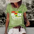 Junenth Womens Black Queen Nutritional Facts 4Th Of July Women's Short Sleeve Loose T-shirt Green