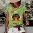 Juneteenth Is My Independence Day Black Women 4Th Of July Women's Short Sleeve Loose T-shirt Green