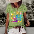 Love Like Jesus Tie Dye Faith Christian Jesus Men Women Kid Women's Short Sleeve Loose T-shirt Green