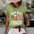 Mens Dad Bod Drinking Team Member American Flag 4Th Of July Beer Women's Short Sleeve Loose T-shirt Green