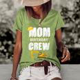 Mom Birthday Crew Construction Worker Hosting Party Women's Short Sleeve Loose T-shirt Green
