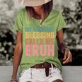 My Greatest Blessing Calls Me Bruh V3 Women's Short Sleeve Loose T-shirt Green