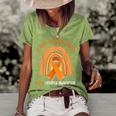 Rainbow In June We Wear Orange Gun Violence Awareness Women's Short Sleeve Loose T-shirt Green
